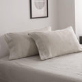 Embroidered Washed Linen Pillowcases 20"x30" Set of 2