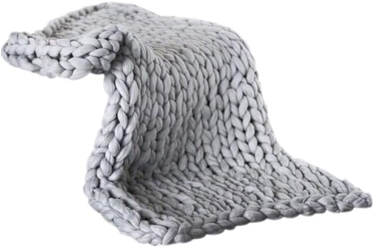 Handmade Chunky Chenille Knit Throw Blanket