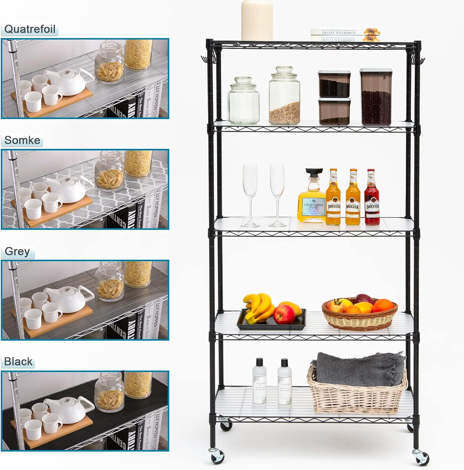Transparent Heavy Duty Wire Shelf Liner 14"x36" Set of 5