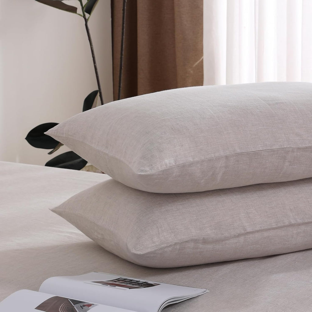French Linen Pillow Covers Set of 2 Envelope Closure