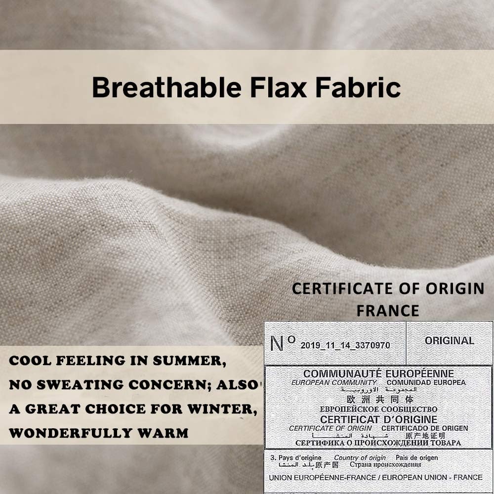 Embroidered Washed Linen Pillowcases 20"x30" Set of 2