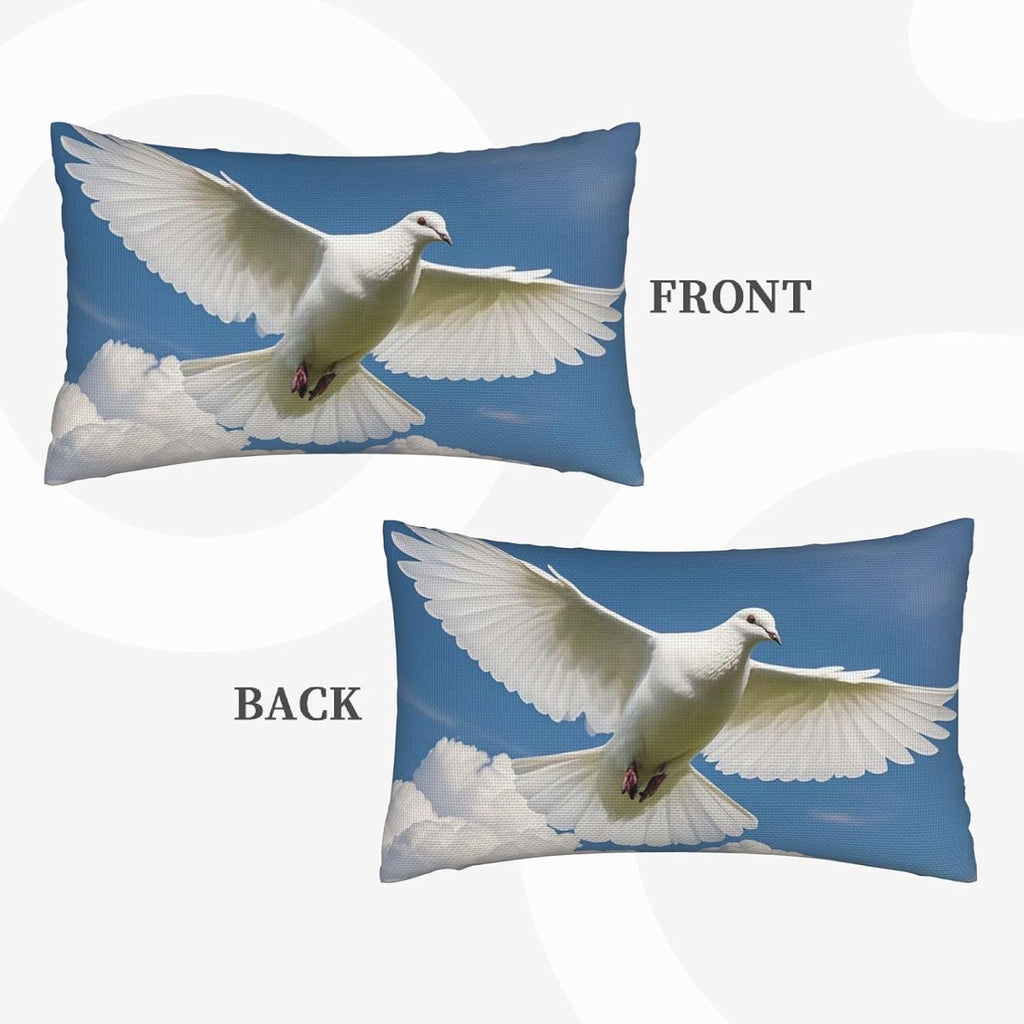 Dove Sky Washed Linen Pillow Covers 12x20 Set of 2