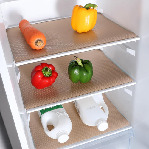 Beige Waterproof Non Adhesive Shelf Liner