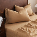 Sandy Beige Organic Linen Pillowcases 20"x30" Set of 2