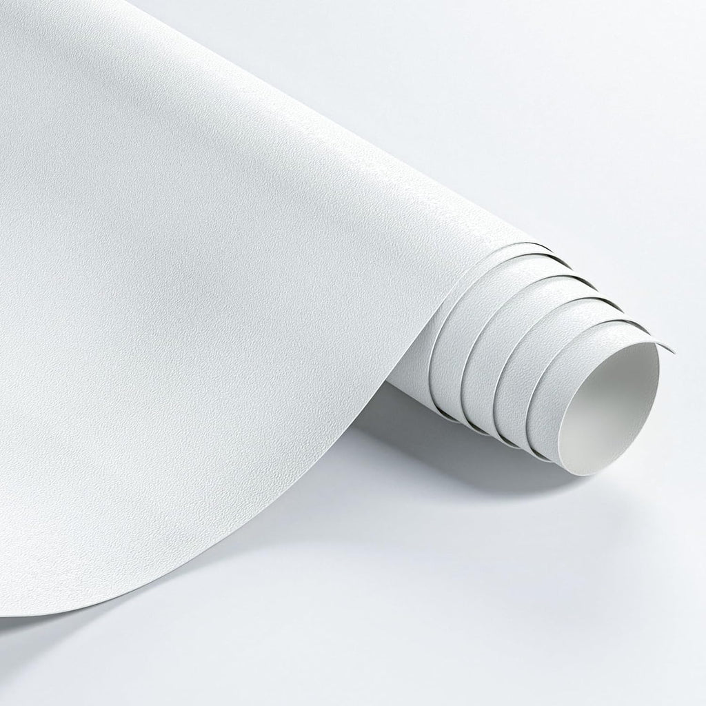 Matte White Peel Stick Wallpaper 24x196in