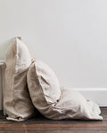 Oatmeal French Linen Pillowcases 20"x30" Set of 2