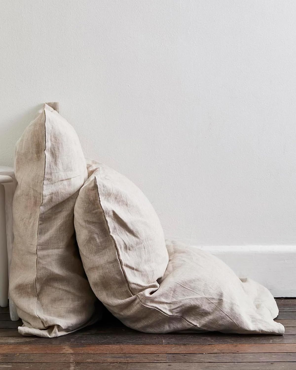 Oatmeal French Linen Pillowcases 20"x30" Set of 2