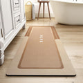 Brown Thin Non Slip Absorbent Bath Mat 17"x50"