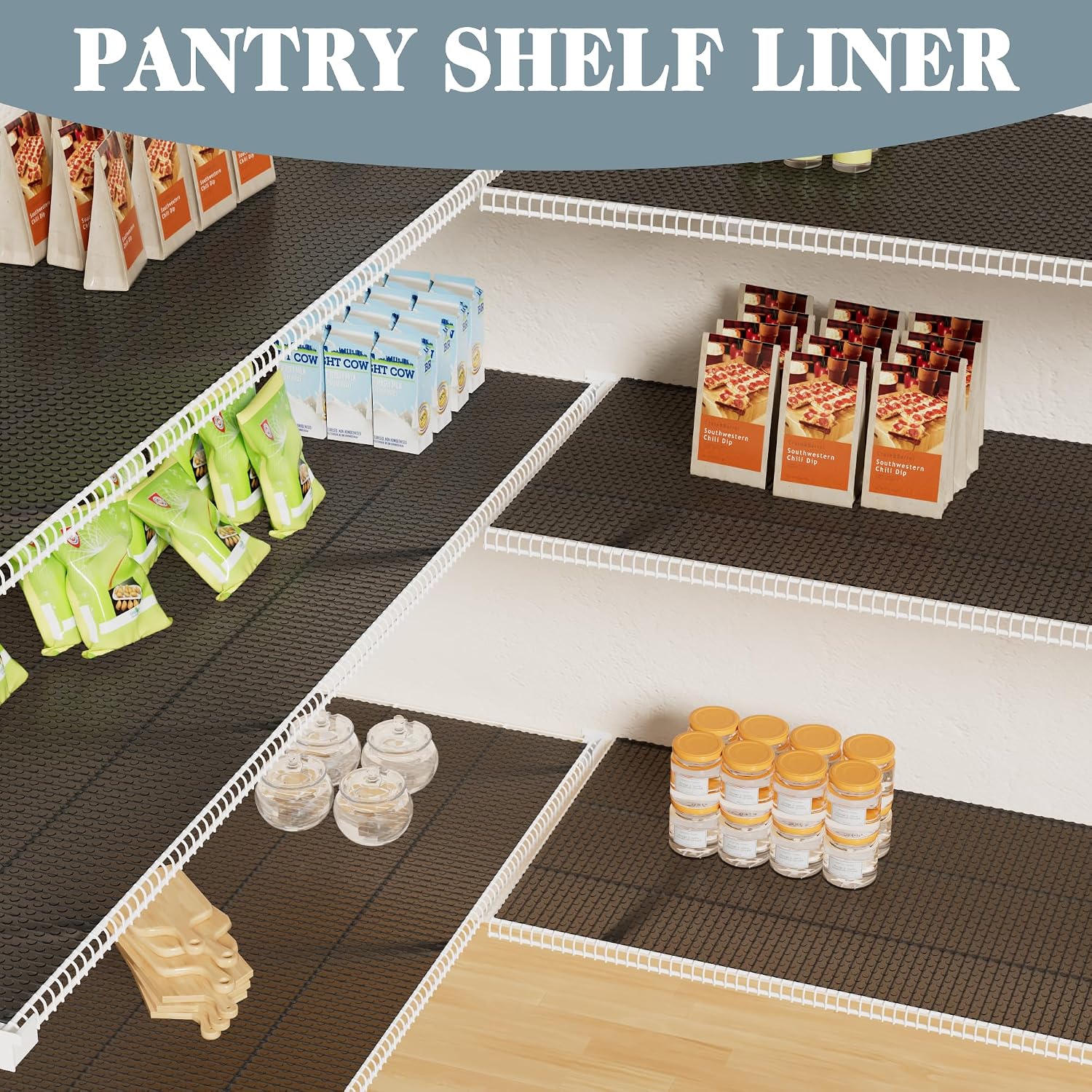 Transparent Grey Waterproof Wire Shelf Liner