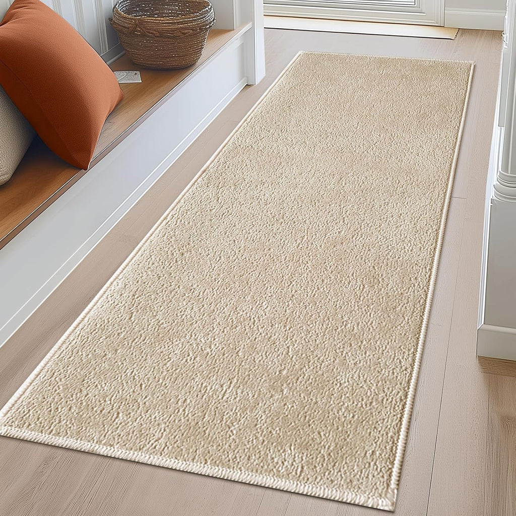 Light Coffee Thin Non Slip Bath Runner Rug 24"x60"