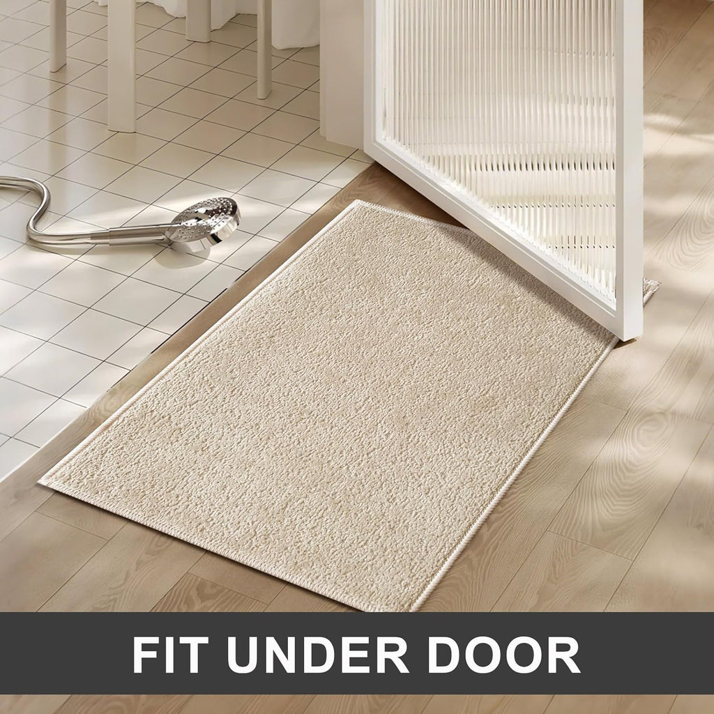 Light Coffee Thin Non Slip Bath Runner Rug 24"x60"
