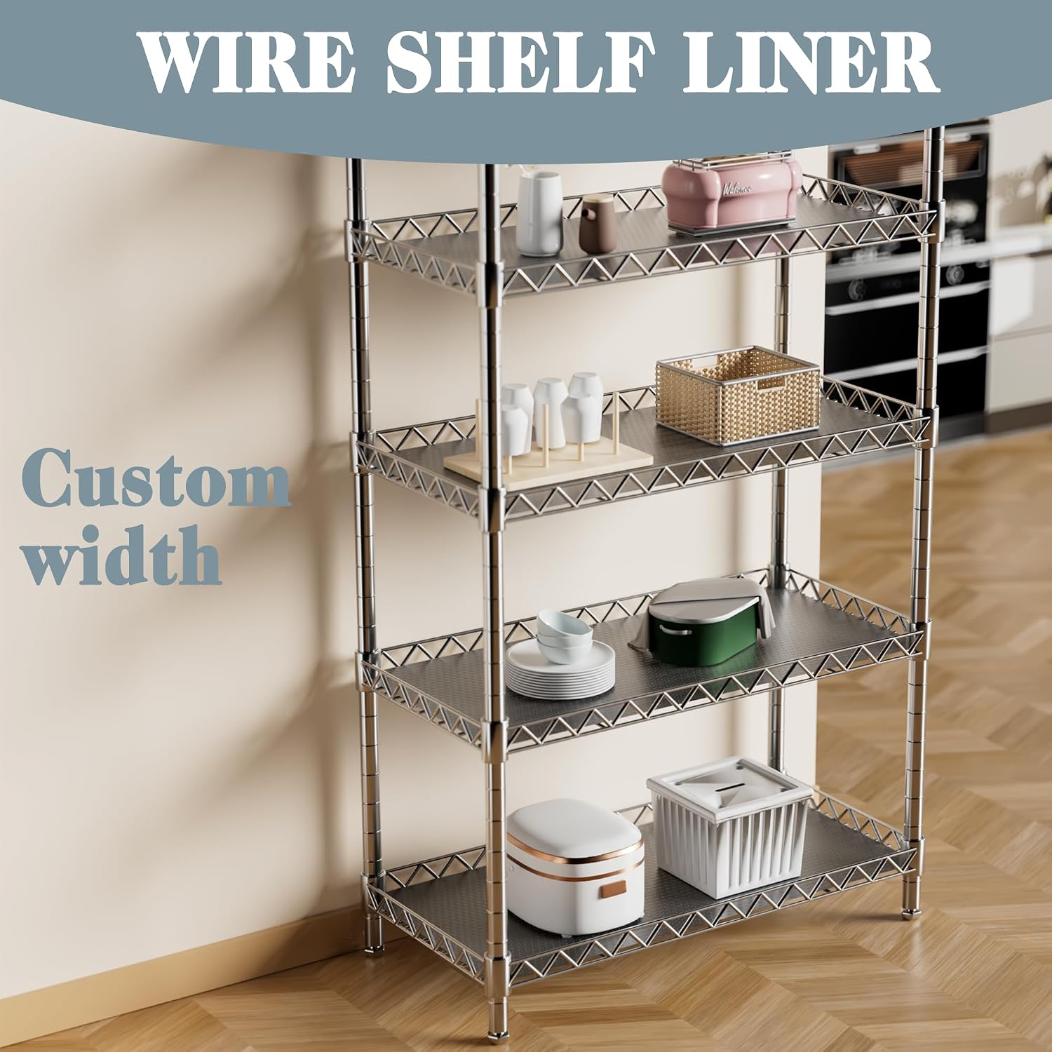 Transparent Grey Waterproof Wire Shelf Liner