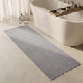 Light Grey Thin Washable Non Slip Bath Runner Rug 24"x70"