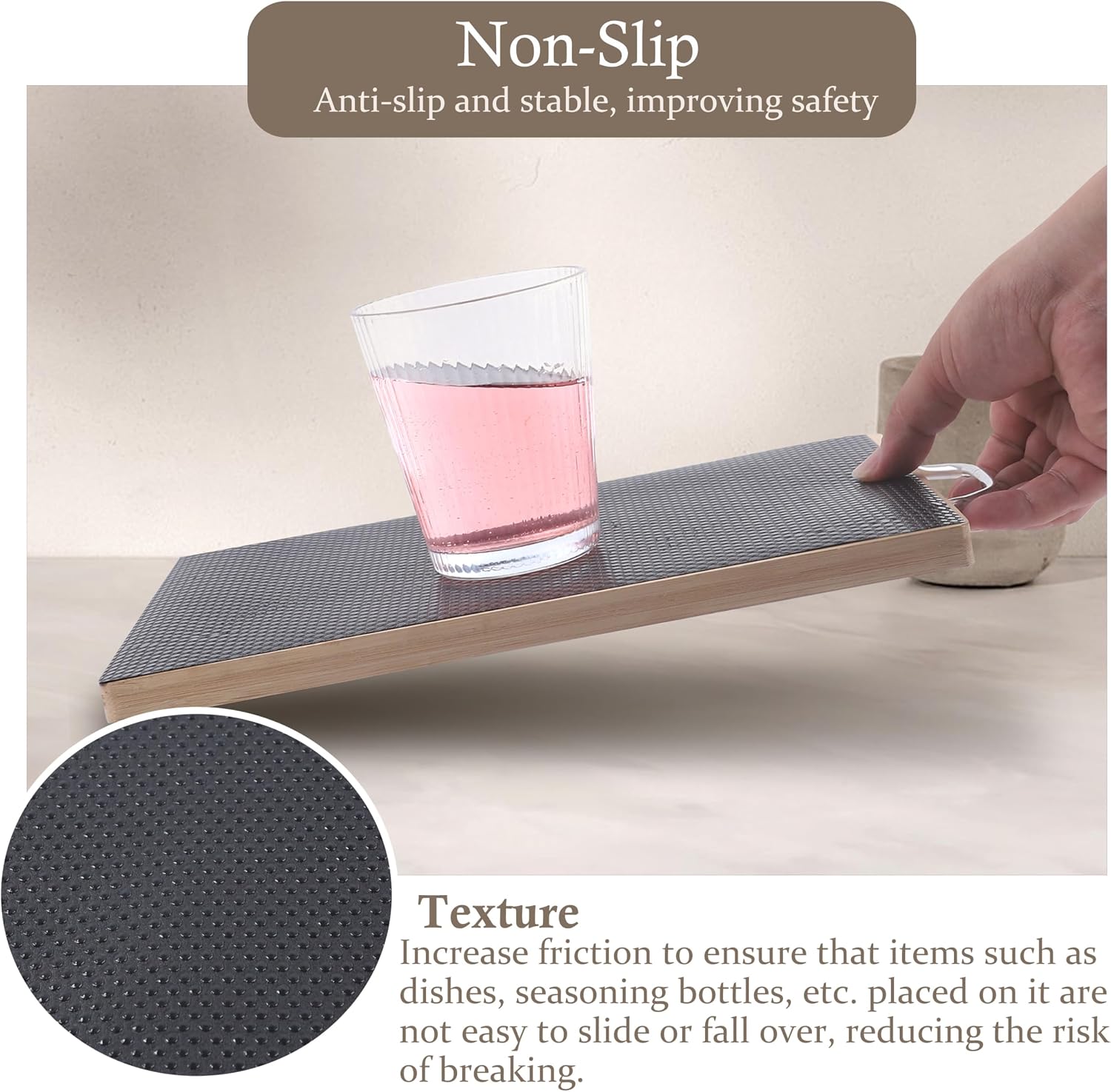 Black Non Slip Waterproof Oil-Proof Shelf Drawer Liner 10in x 20FT
