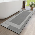 Grey Thin Washable Non Slip Bath Runner 17"x59"